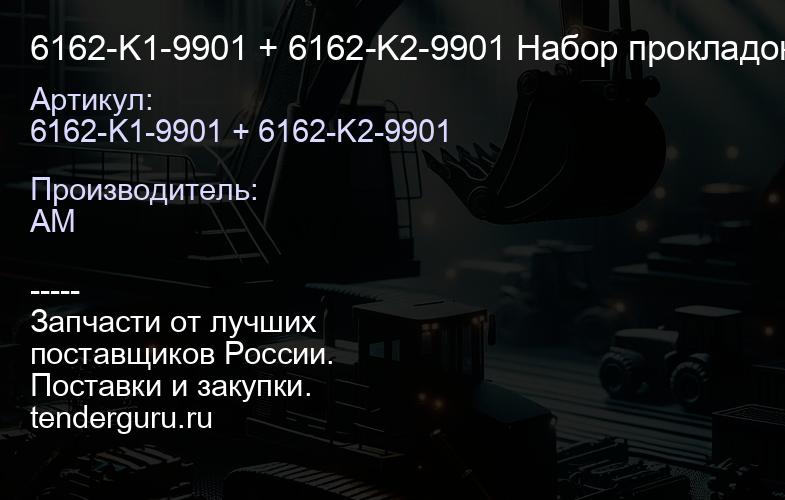 6162-K1-9901 + 6162-K2-9901 Набор прокладок К1 и К 2 | купить запчасти